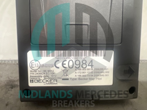 MERCEDES-BENZ W176 A200 Satellite Navigation Data module