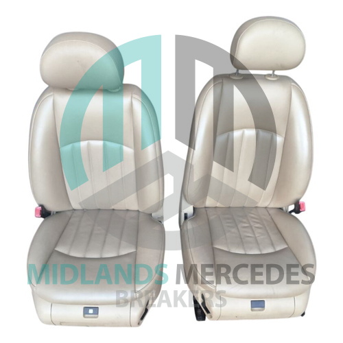 MERCEDES-BENZ CLS Class C219 Cream Electric Front Seats Pair