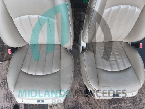MERCEDES-BENZ CLS Class C219 Cream Electric Front Seats Pair
