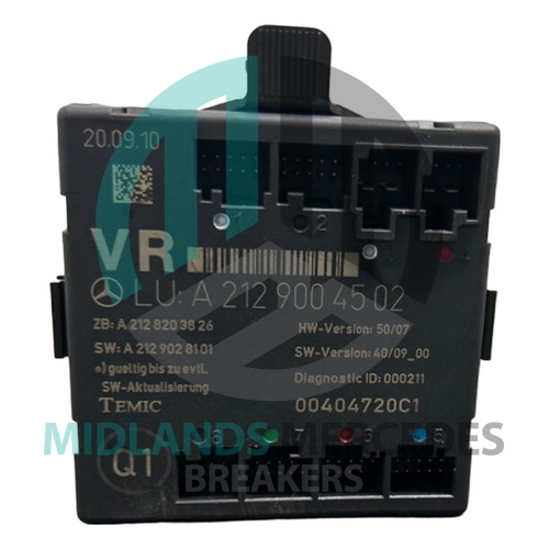 MERCEDES-BENZ E class W212 Door Control ECU Module Front Right